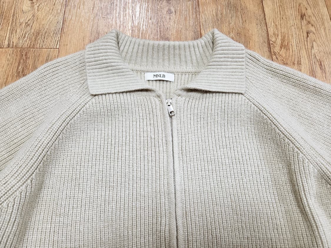 디어먼트(MNLB) 펌킨 레글런 카라넥 니트집업가디건 프리사이즈 새상품 상품이미지4