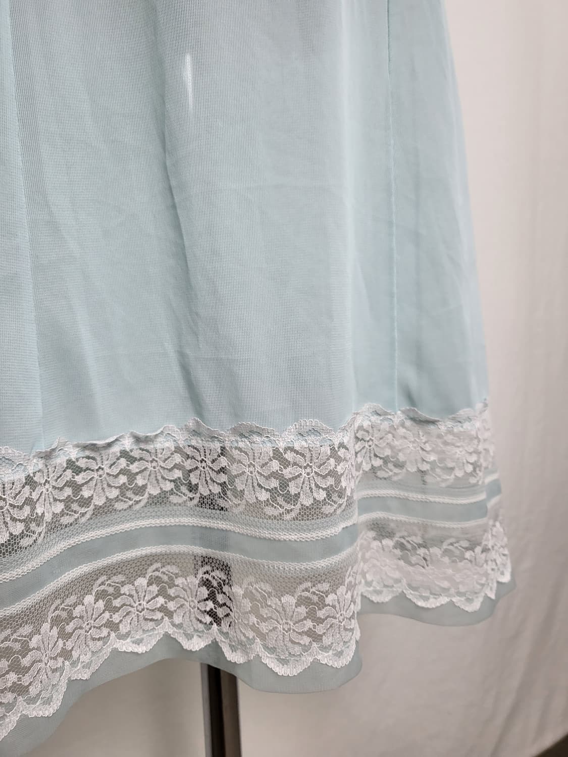 빈티지 아이스 블루 레이스 슬립 원피스 상품이미지4