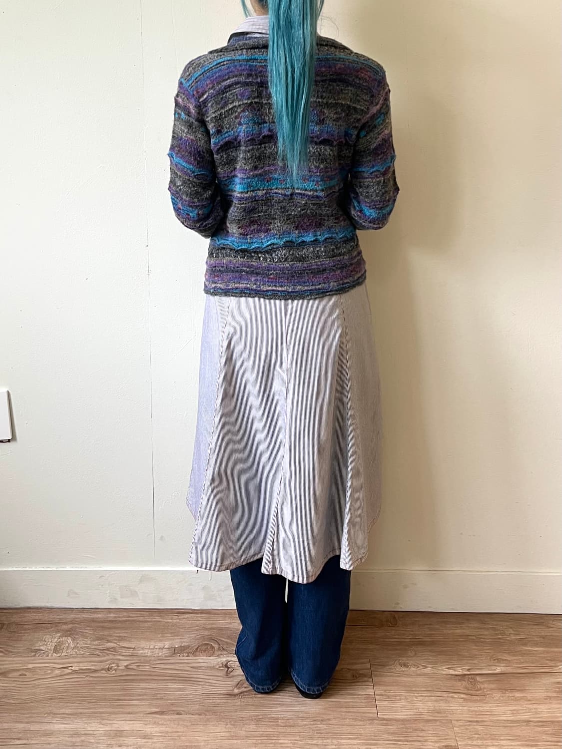 japan vtg 레인보우 스웨터 가디건 상품이미지9