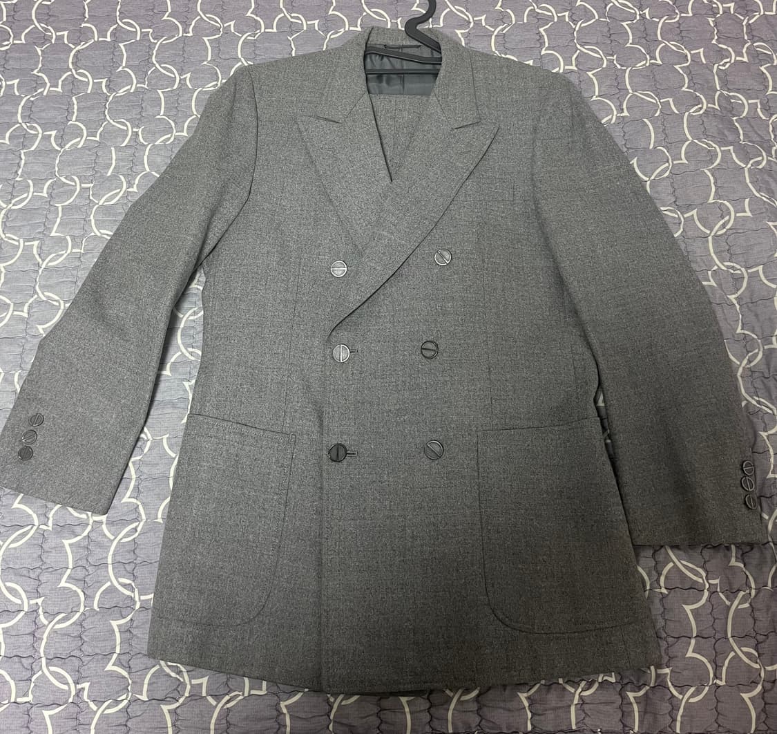 크리스챤 디올 울 그레이 더블 브레스트 셋업 상품이미지1