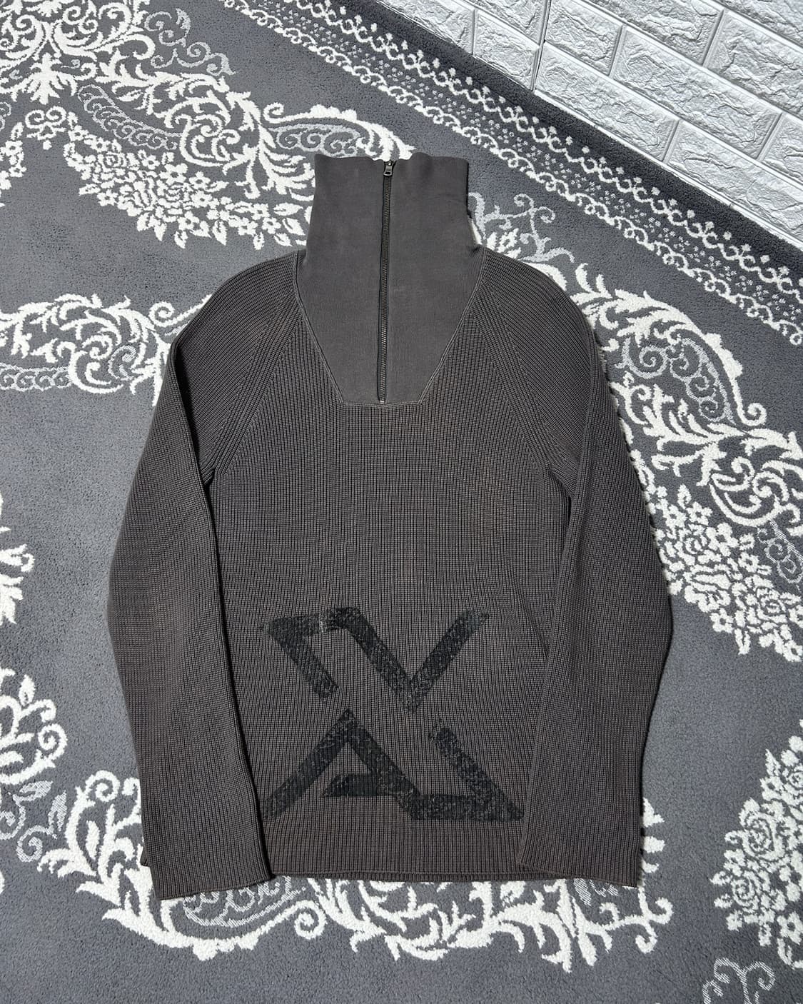 아르마니 익스체인지 하이넥 하프 짚 니트 상품이미지5