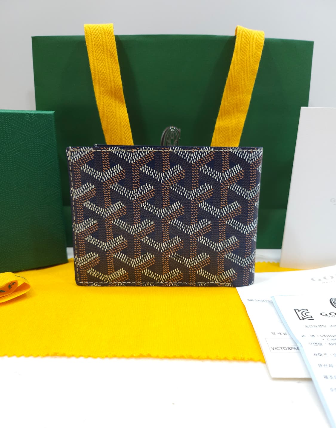 [정품] 고야드 빅투아르 반지갑 네이비 상품이미지2