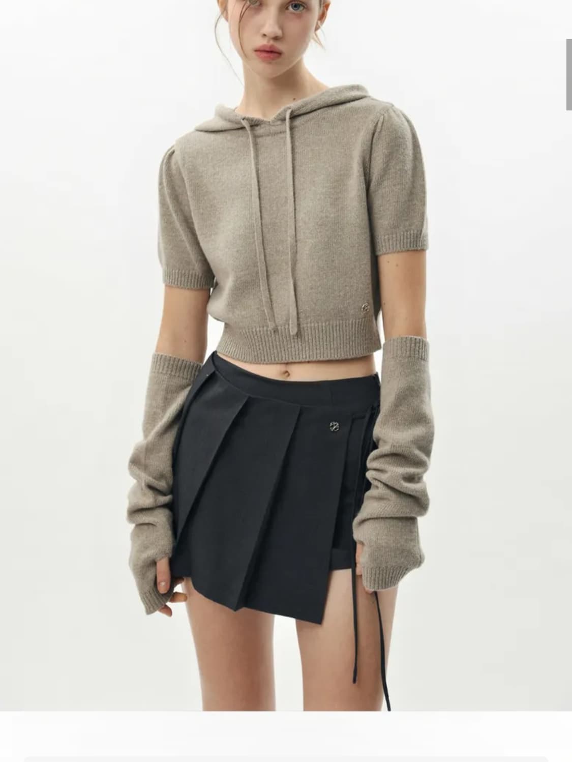 페인오어플레져 레이 미니스커트 차콜 상품이미지4