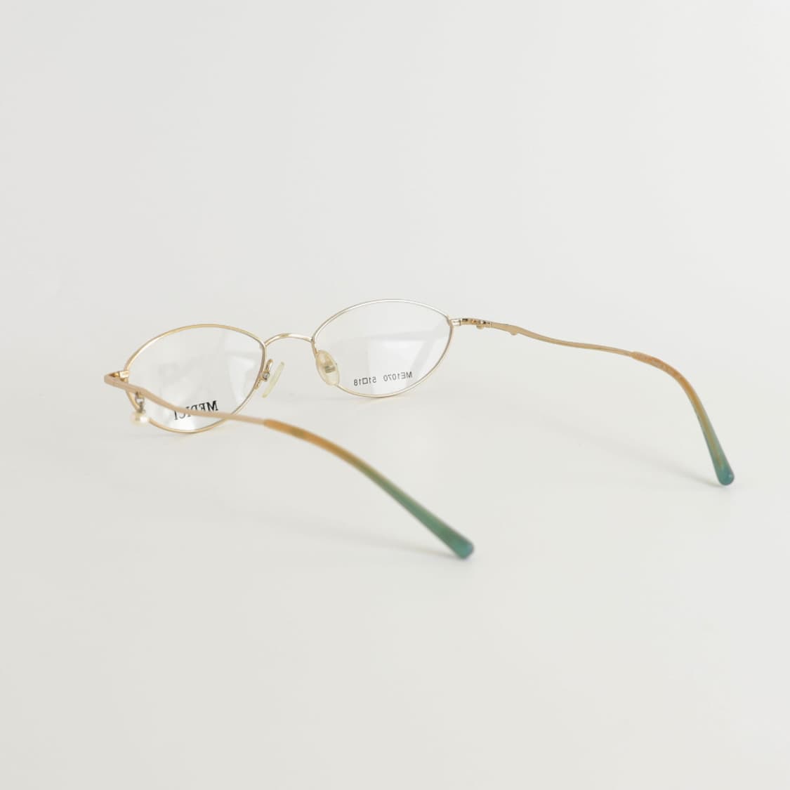 올드올즈 데드스탁 빈티지 MEDICI 켓츠 오벌 진주 템플 메탈 안경 상품이미지4