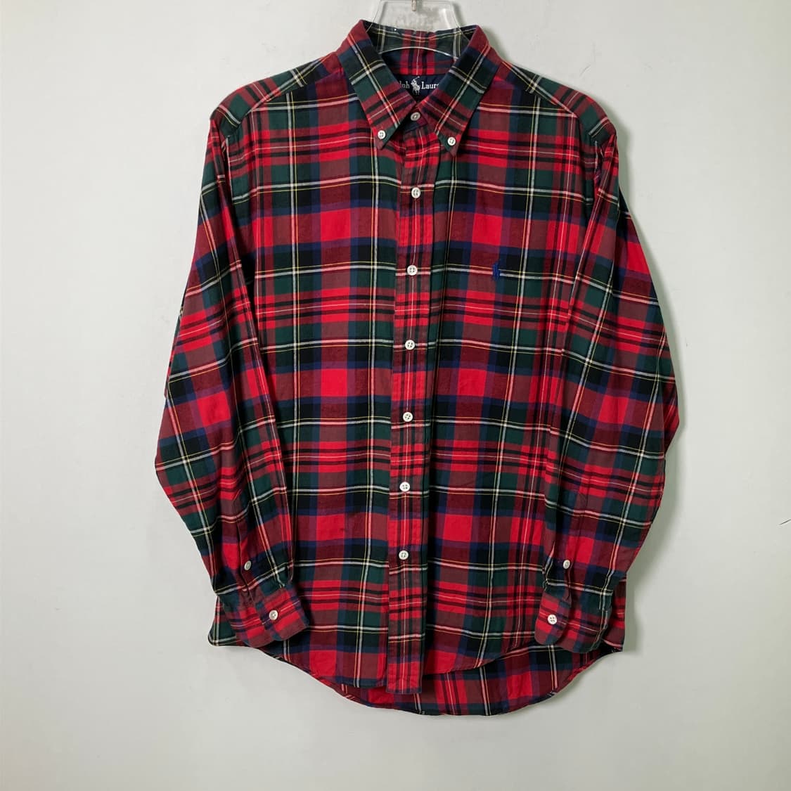 폴로 랄프로렌 레드 타탄 체크 셔츠 90 상품이미지1