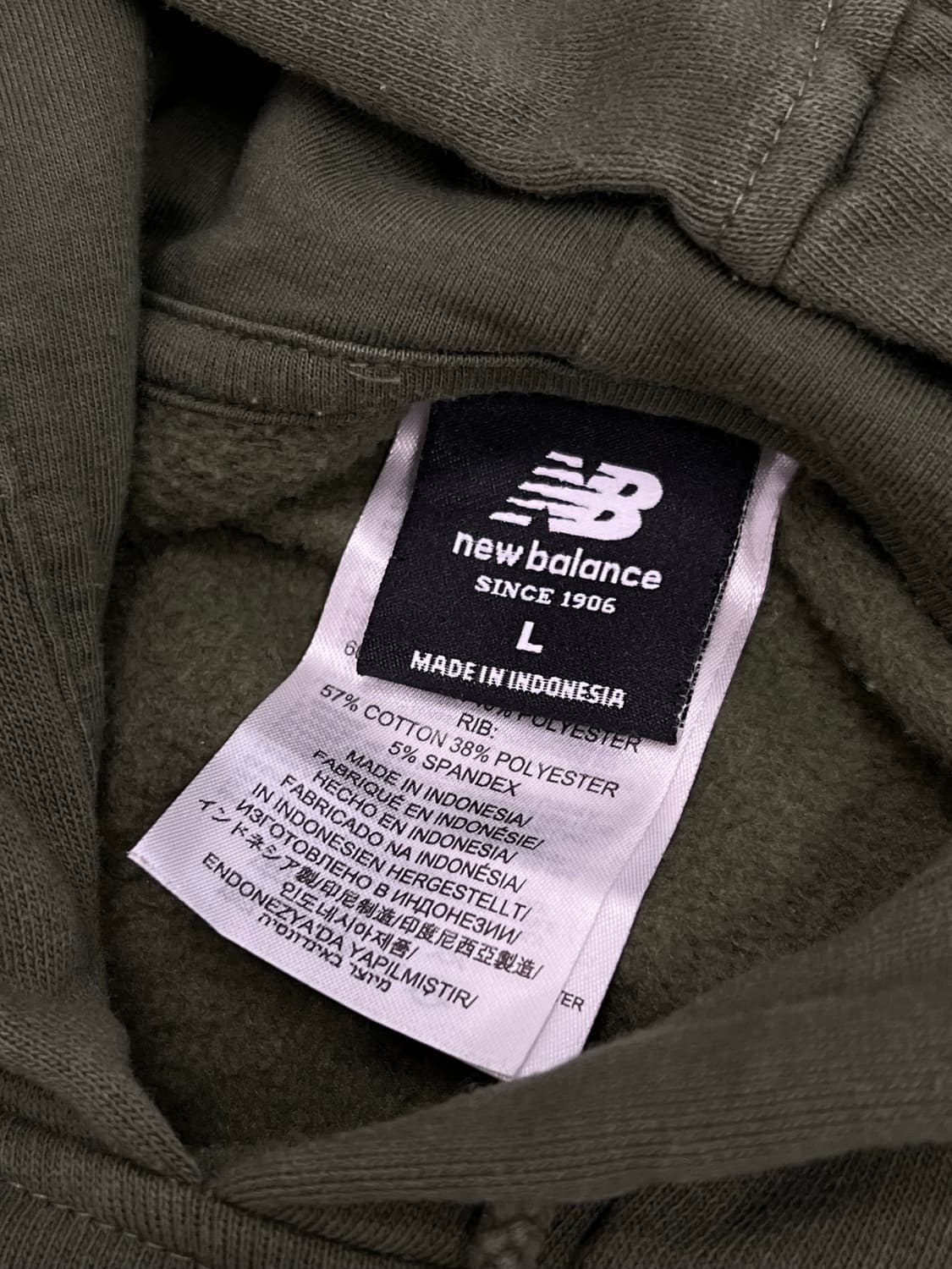 (L) 뉴발란스 프린팅 맨투맨 올리브 상품이미지4