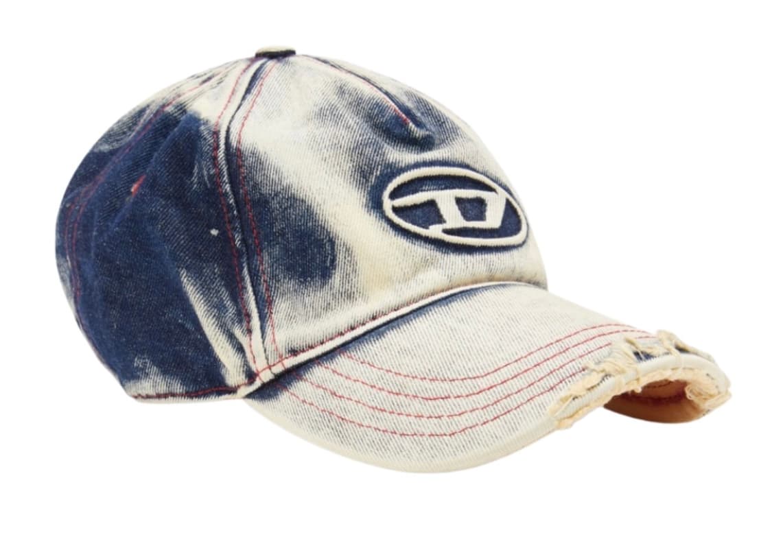 [2] 디젤 C-세이몬 트리티드 데님 베이스볼 캡 블루 화이트 상품이미지1