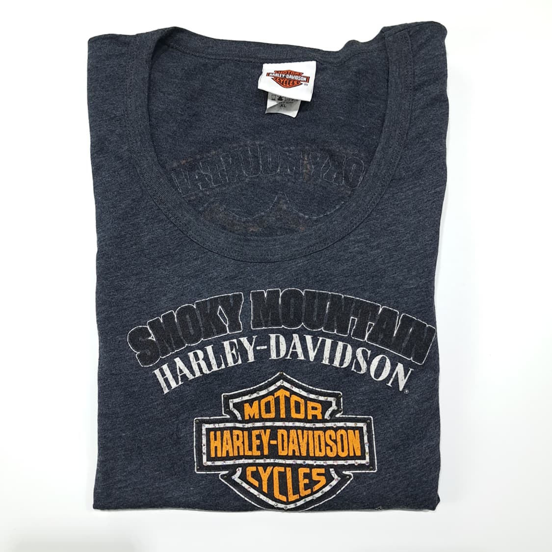 CL565 XL 할리데이비슨 00s 멕시코판 스모키마운틴 차콜 티셔츠 상품이미지8