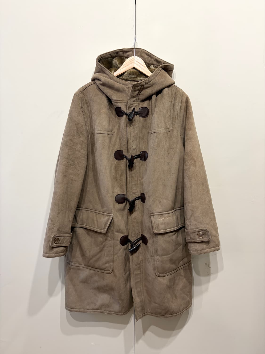 리바이스 스웨이드 후드 더플 코트 상품이미지1