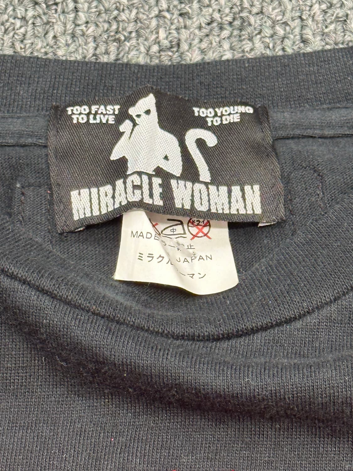 OS)크림소다 미라클 우먼 빈티지 펑크 스컬 반팔 상품이미지3