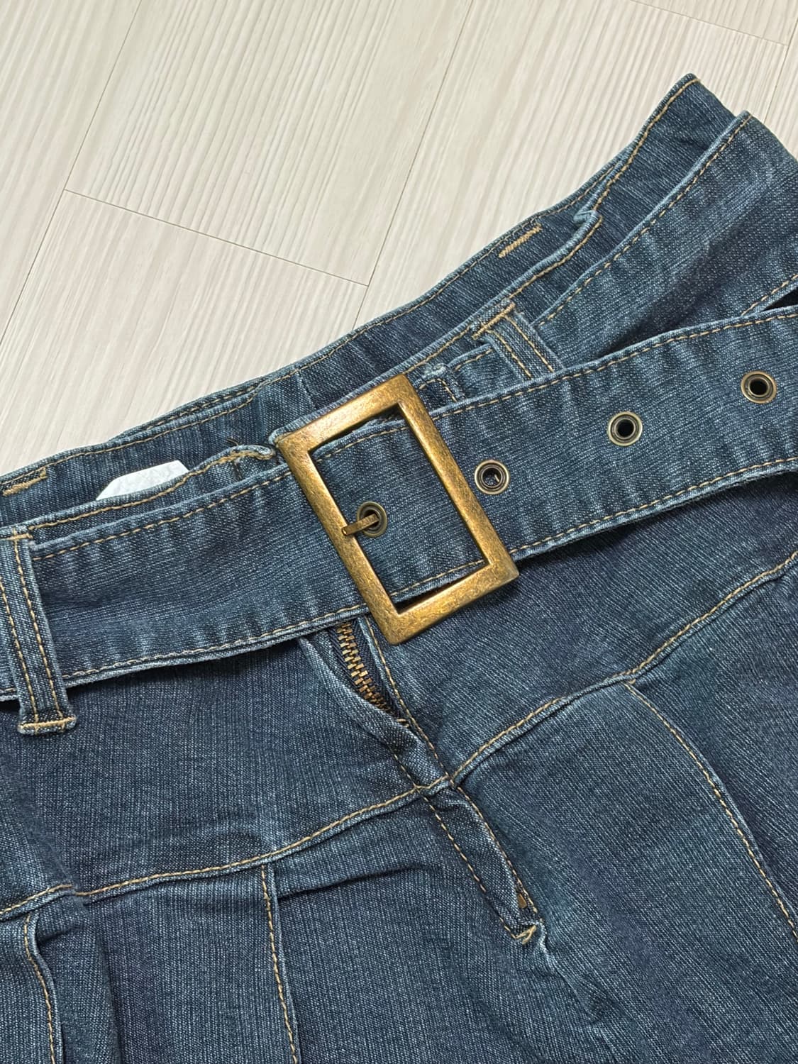 일본 빈티지 데님 미니 스커트 상품이미지2