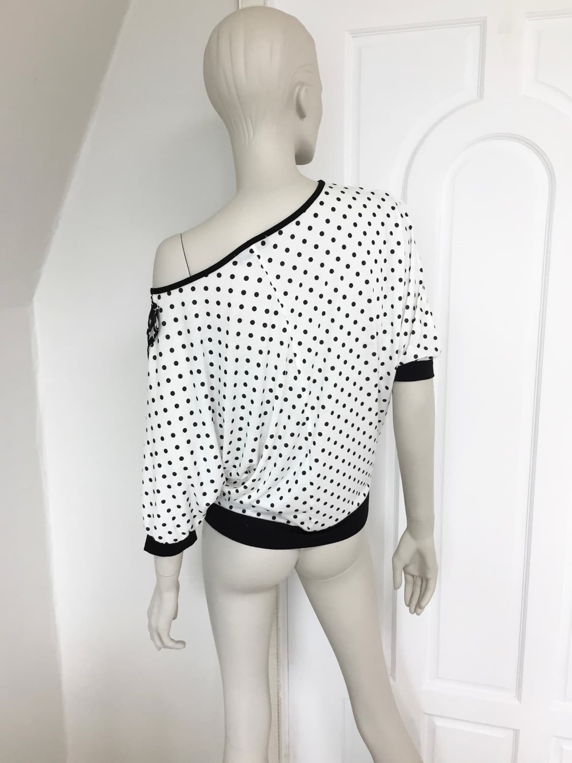Polka Dot with Star print Bow Top 상품이미지6