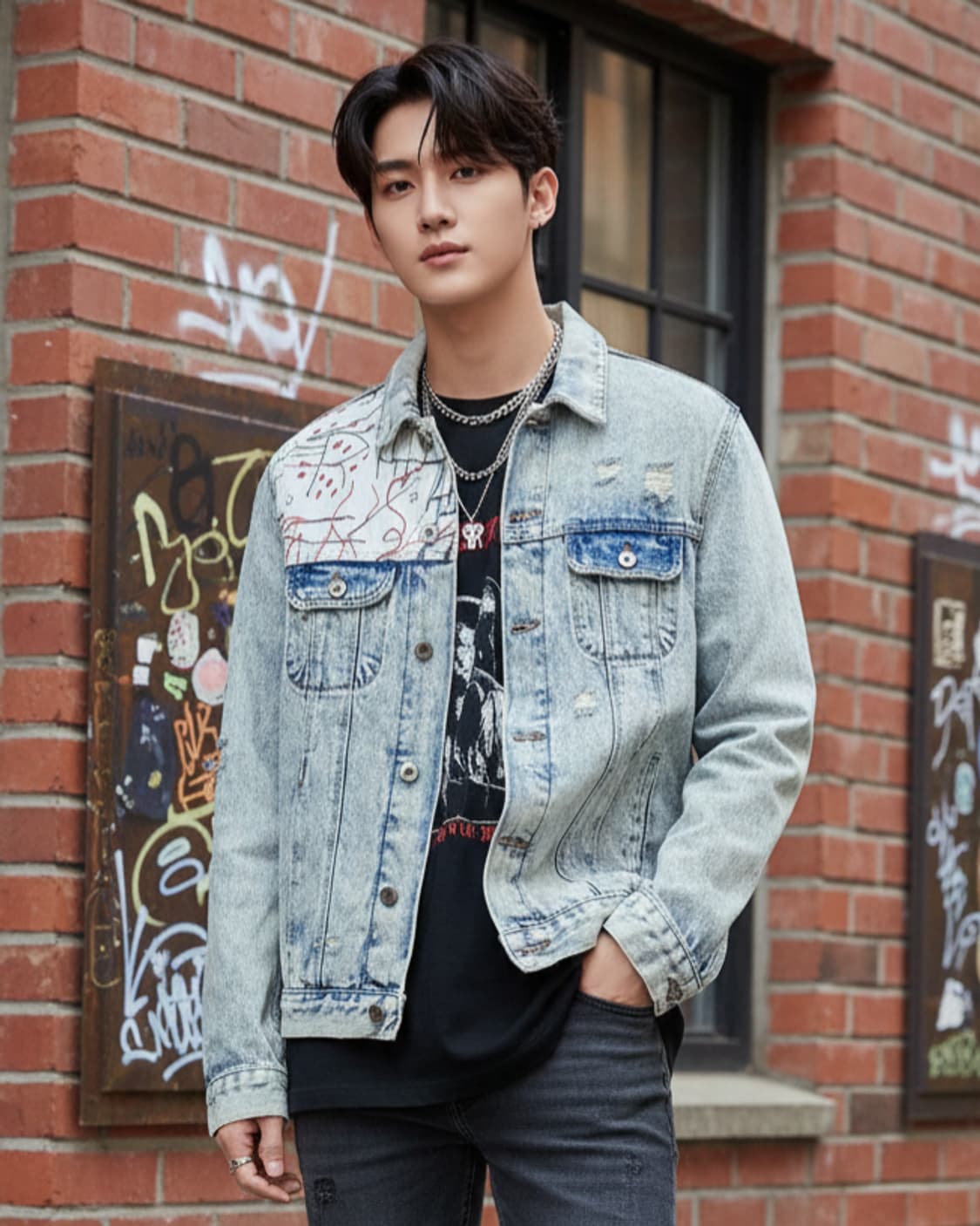 장 미셸 바스키아 자라 데님 자켓 청자켓 M 상품이미지1