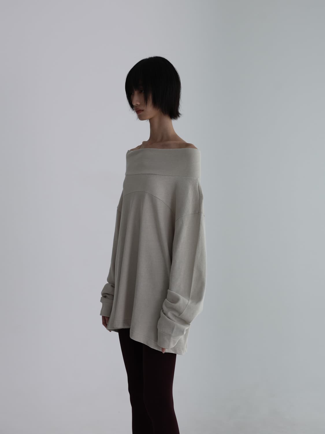 Amorshaee 아모르샤이 LINE SWEATSHIRT GREY 상품이미지5