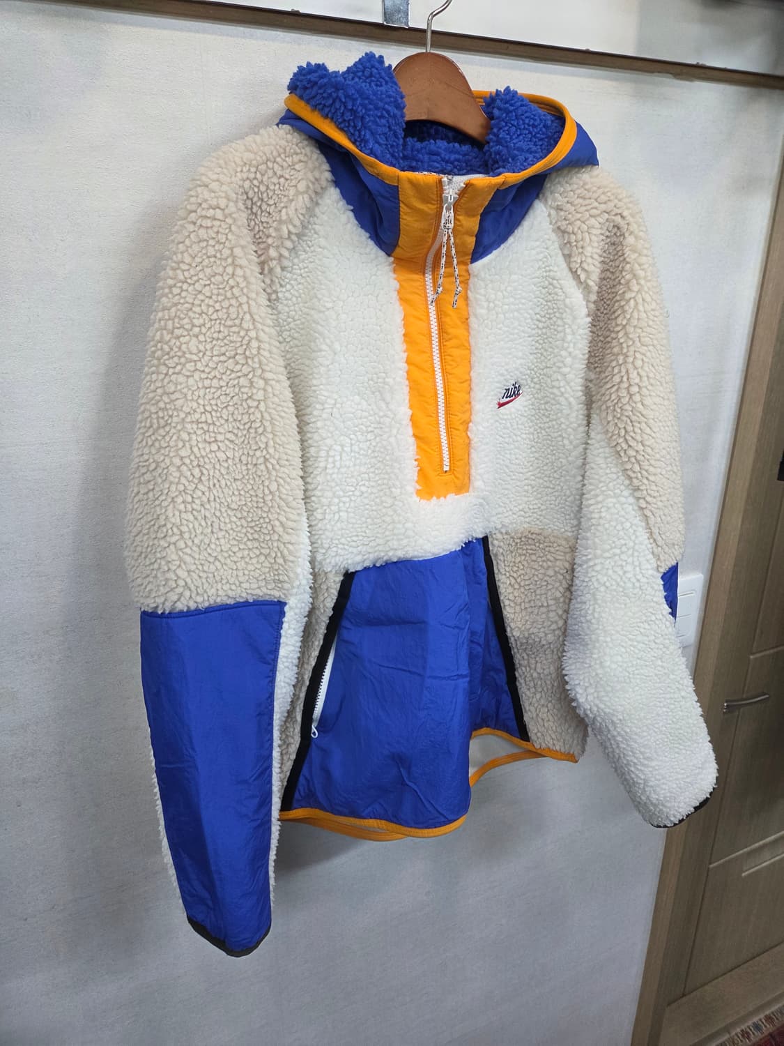 나이키 헤리티지 셰르파 뽀글이 우븐 아노락 후드자켓 L 상품이미지5