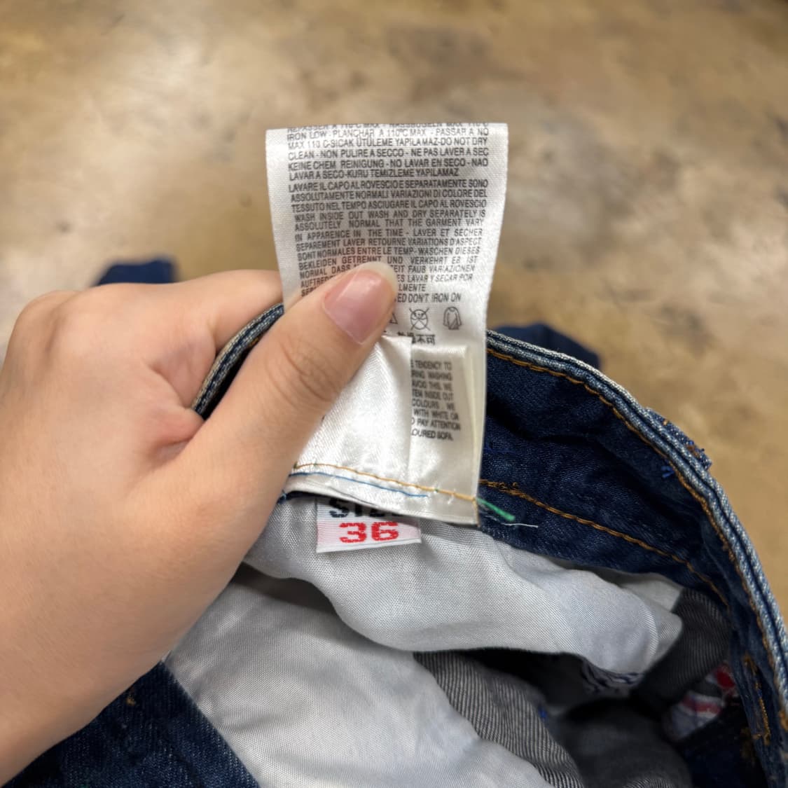 [정품/36] 디젤 진청 워싱 데님 청바지 b10 상품이미지9
