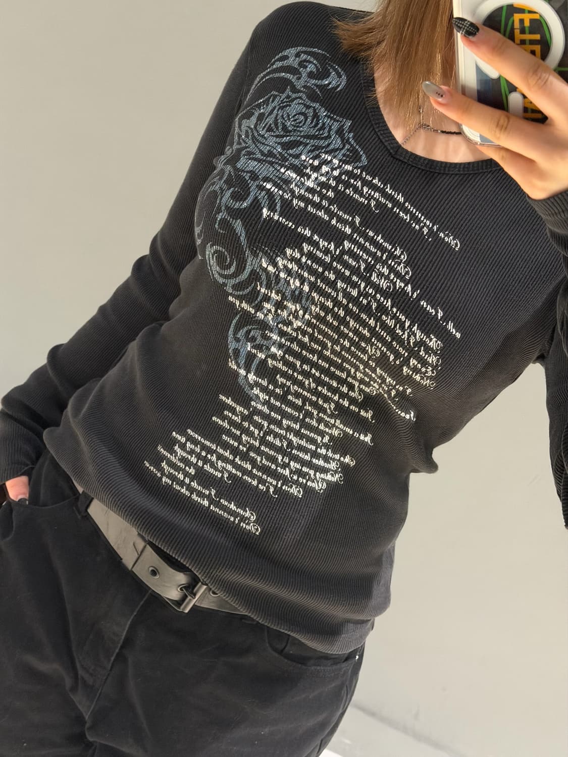 punk lettering detail long sleeve 상품이미지4