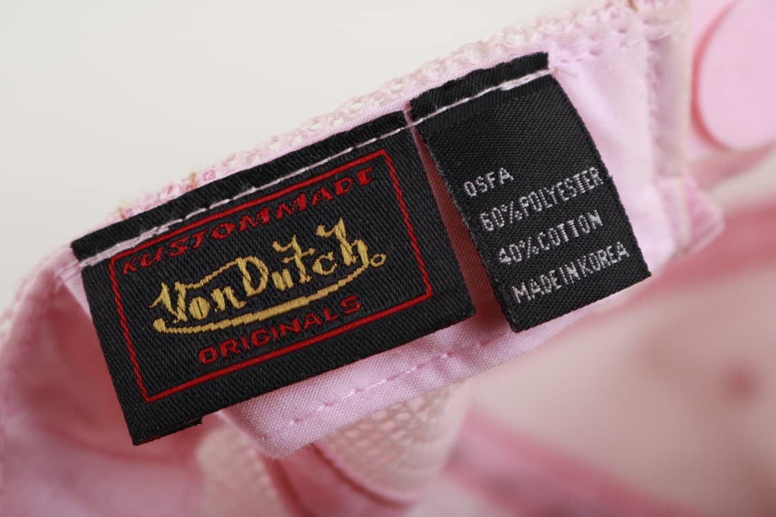 90's 본더치 핑크 체크 트러커 메쉬캡 모자 상품이미지6