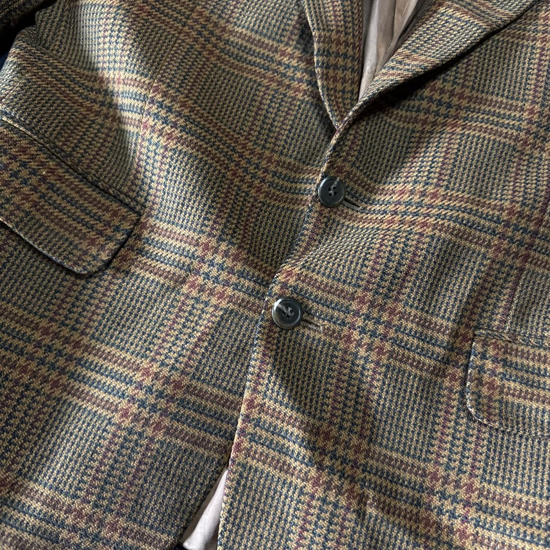 갤럭시 글렌 체크 울 자켓 103-105 상품이미지3