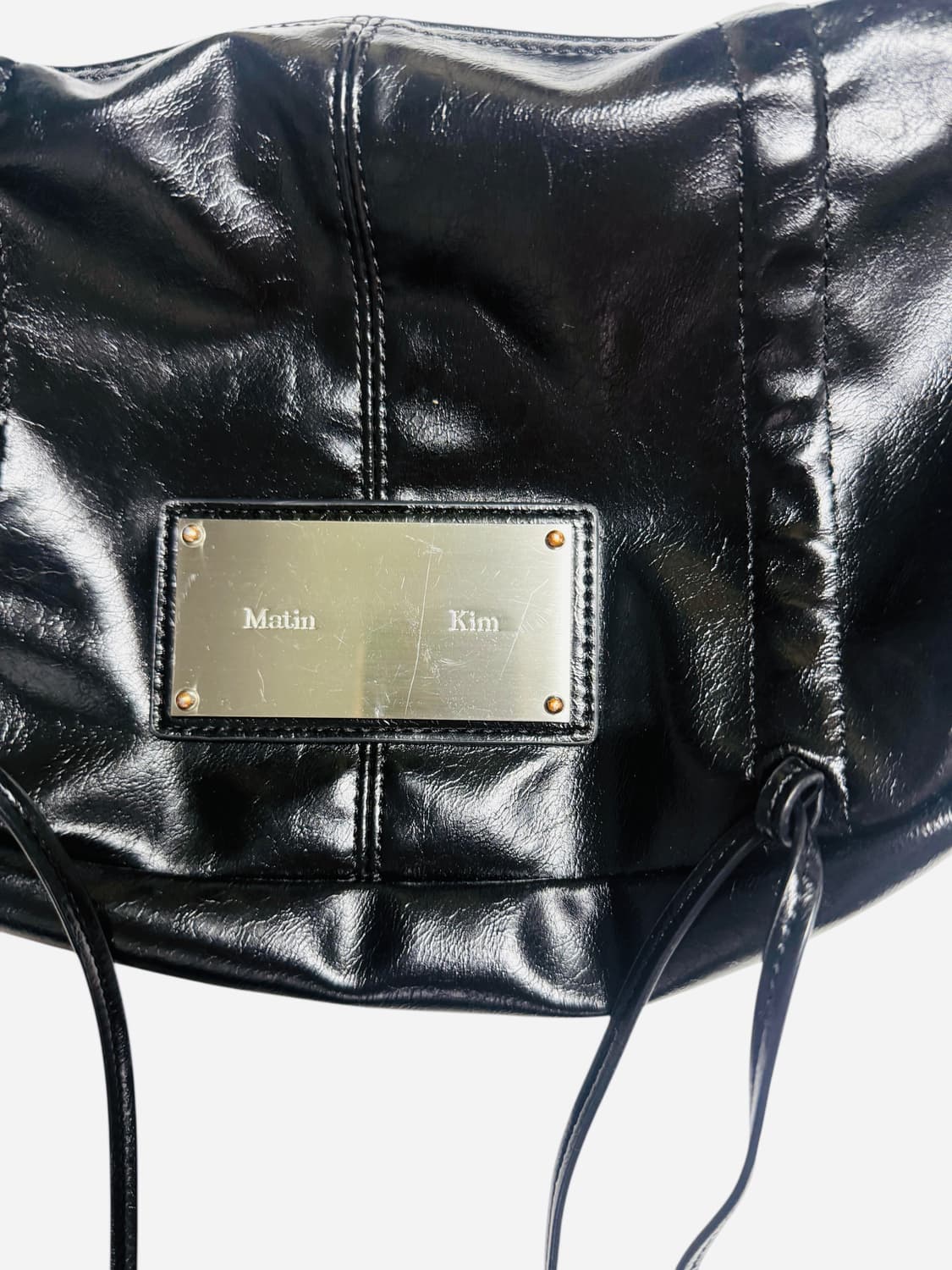 Matin Kim / 크링클 레더 숄더백 / 블랙 상품이미지3
