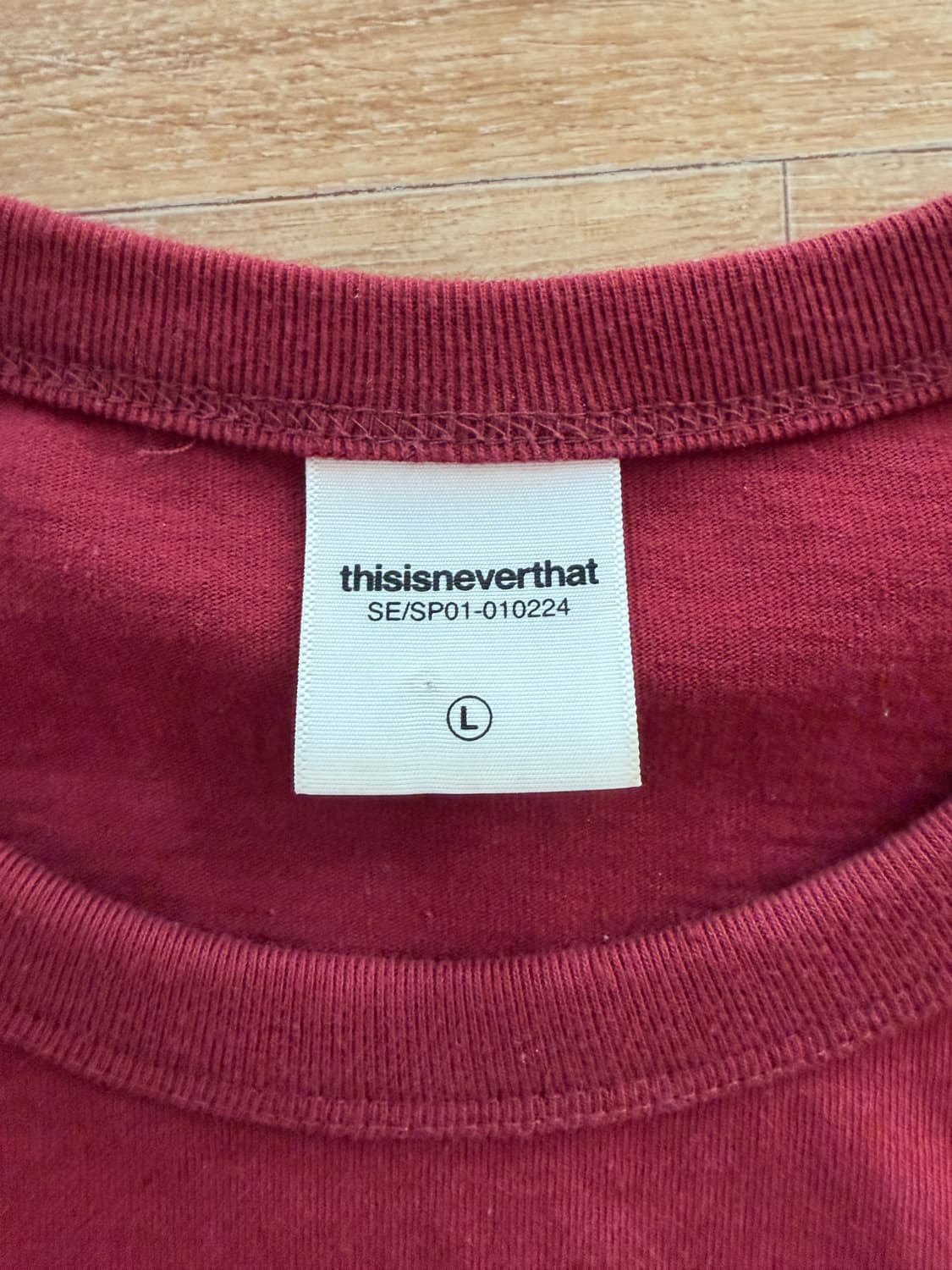 디스이즈네버댓 롱슬리브 L사이즈 버건디 상품이미지2
