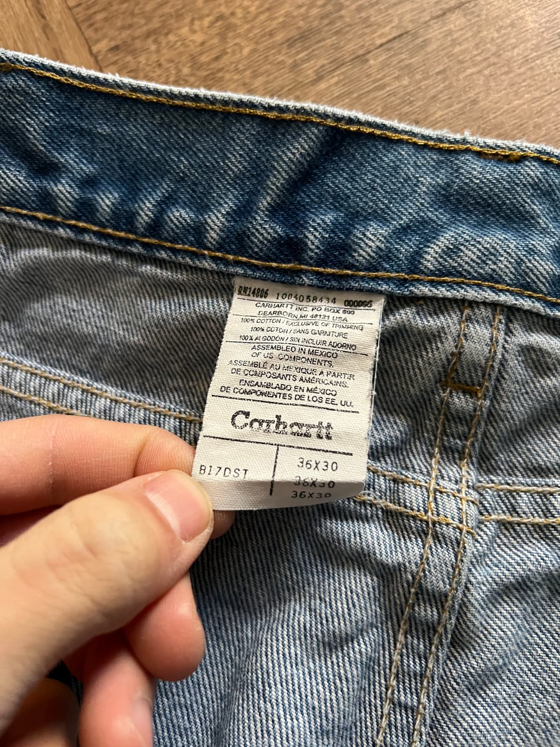 [36]칼하트 USA 빈티지 워싱 워크 데님 팬츠 상품이미지6