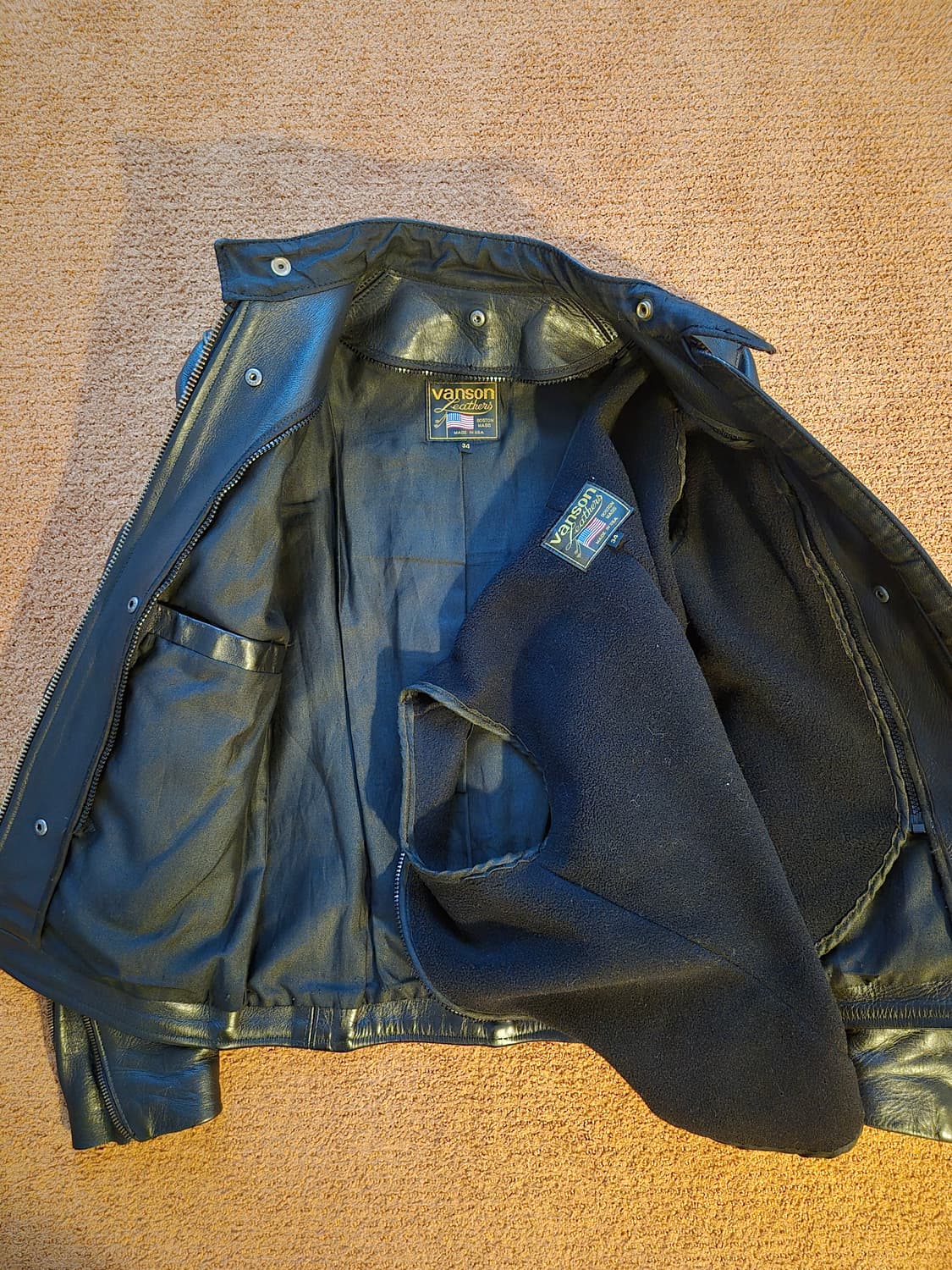 Venson  type B 라이더 가죽자켓 34 상품이미지4