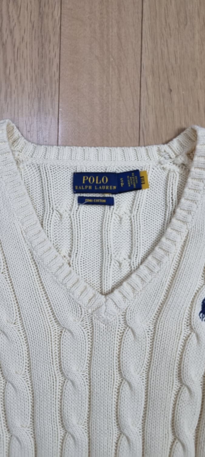 폴로랄프로렌 신형텍 V넥 피마코튼 니트 S _ 여성 상품이미지9