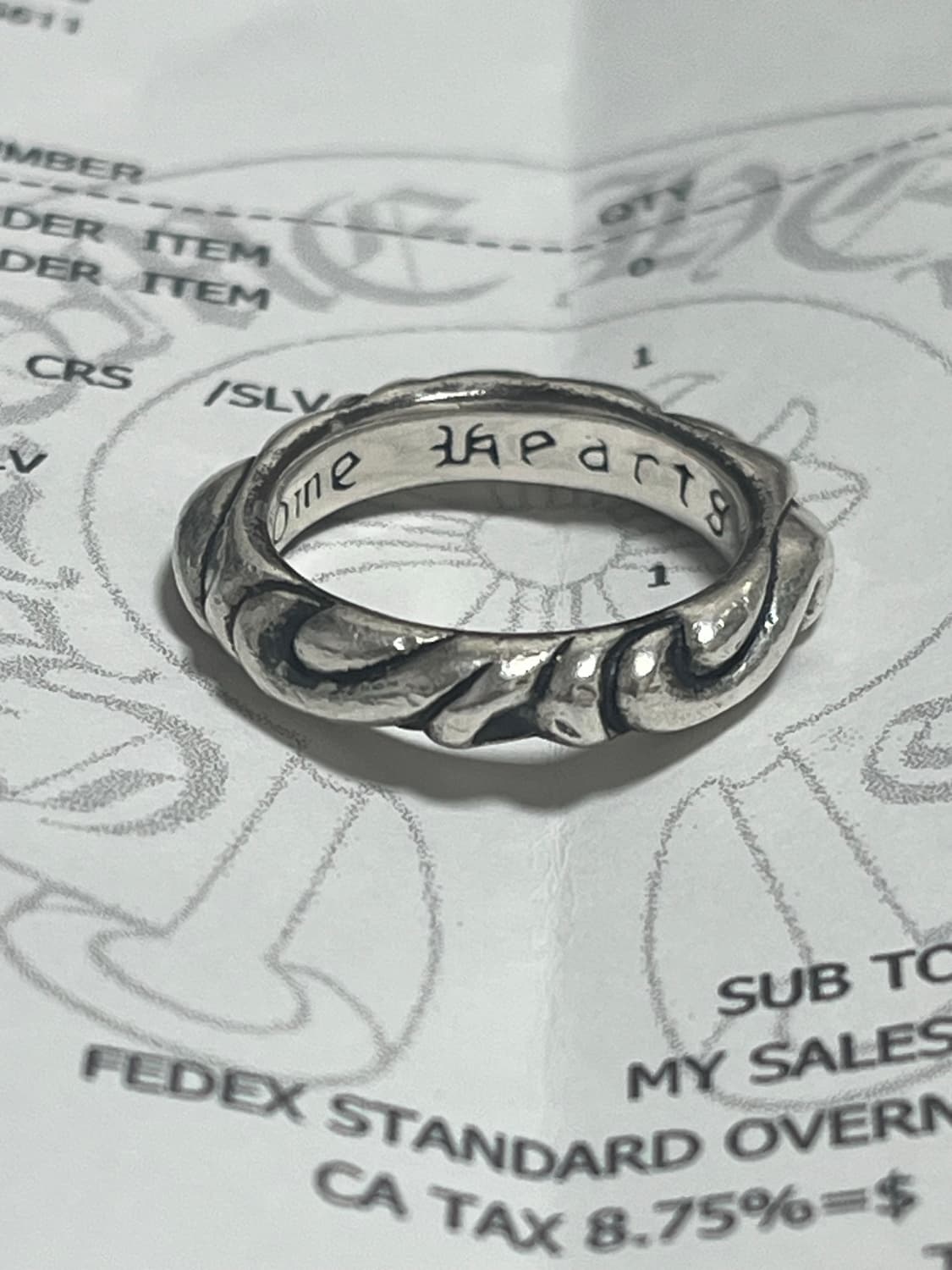 크롬하츠 스크롤 밴드 링 상품이미지3