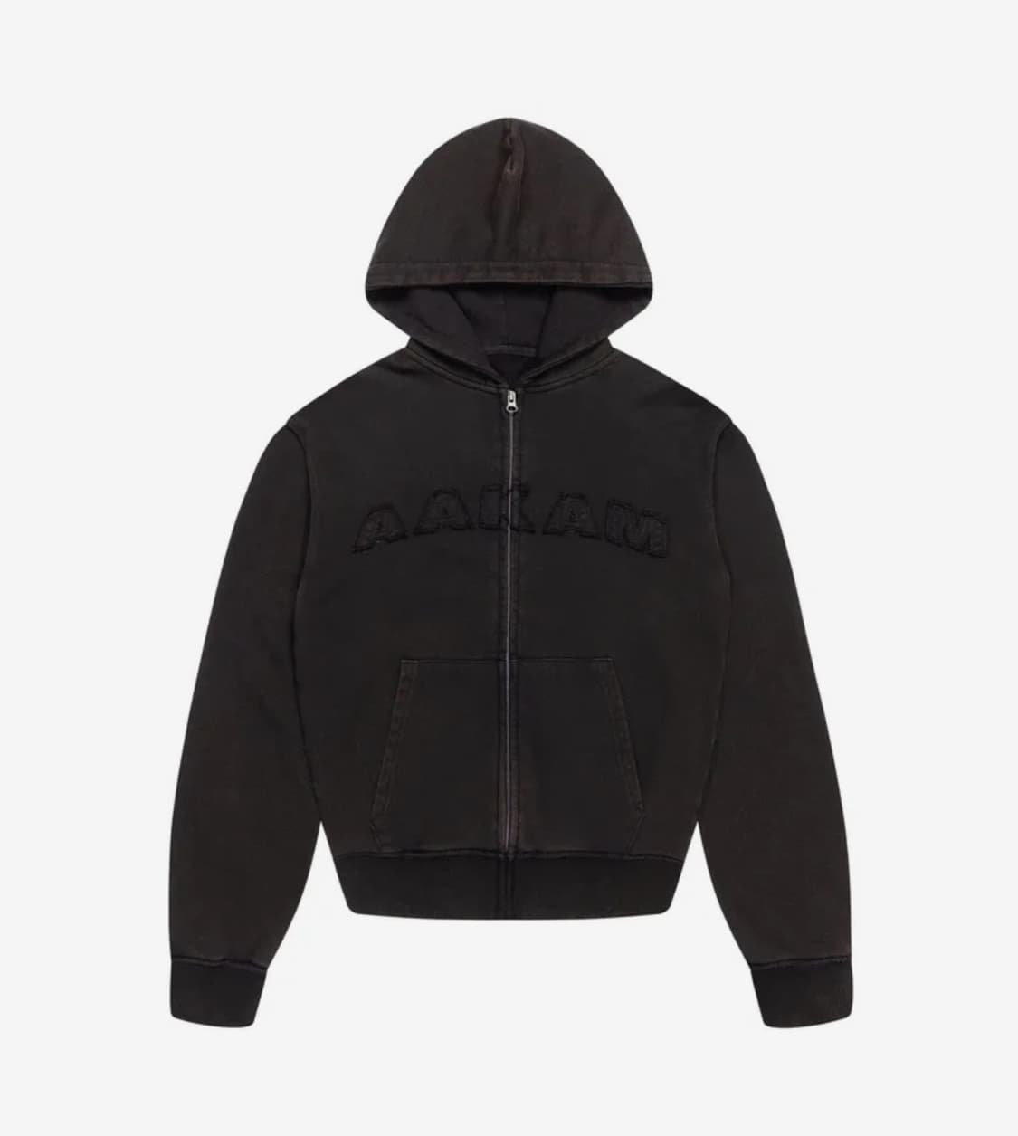 아캄 워시드 로고 후드집업 블랙 Washed Logo Zip-Up  상품이미지1
