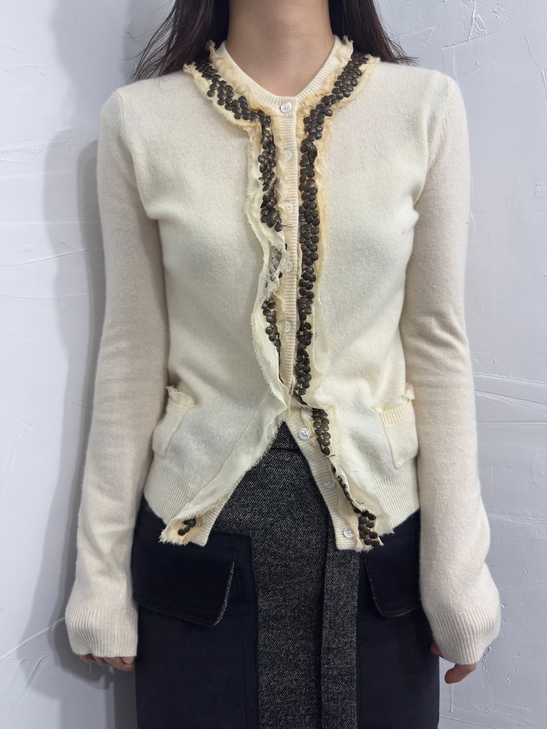 dkny stud wool cardigan 상품이미지1