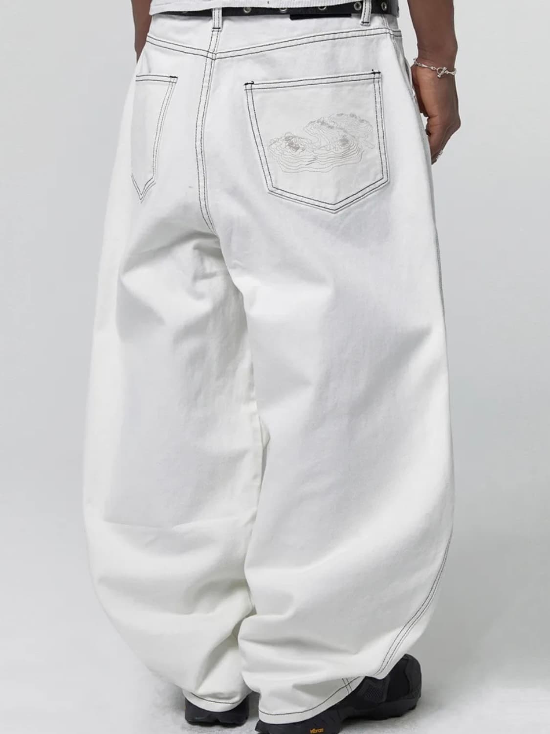 Suade 컨투어 포켓 데님 화이트 상품이미지1