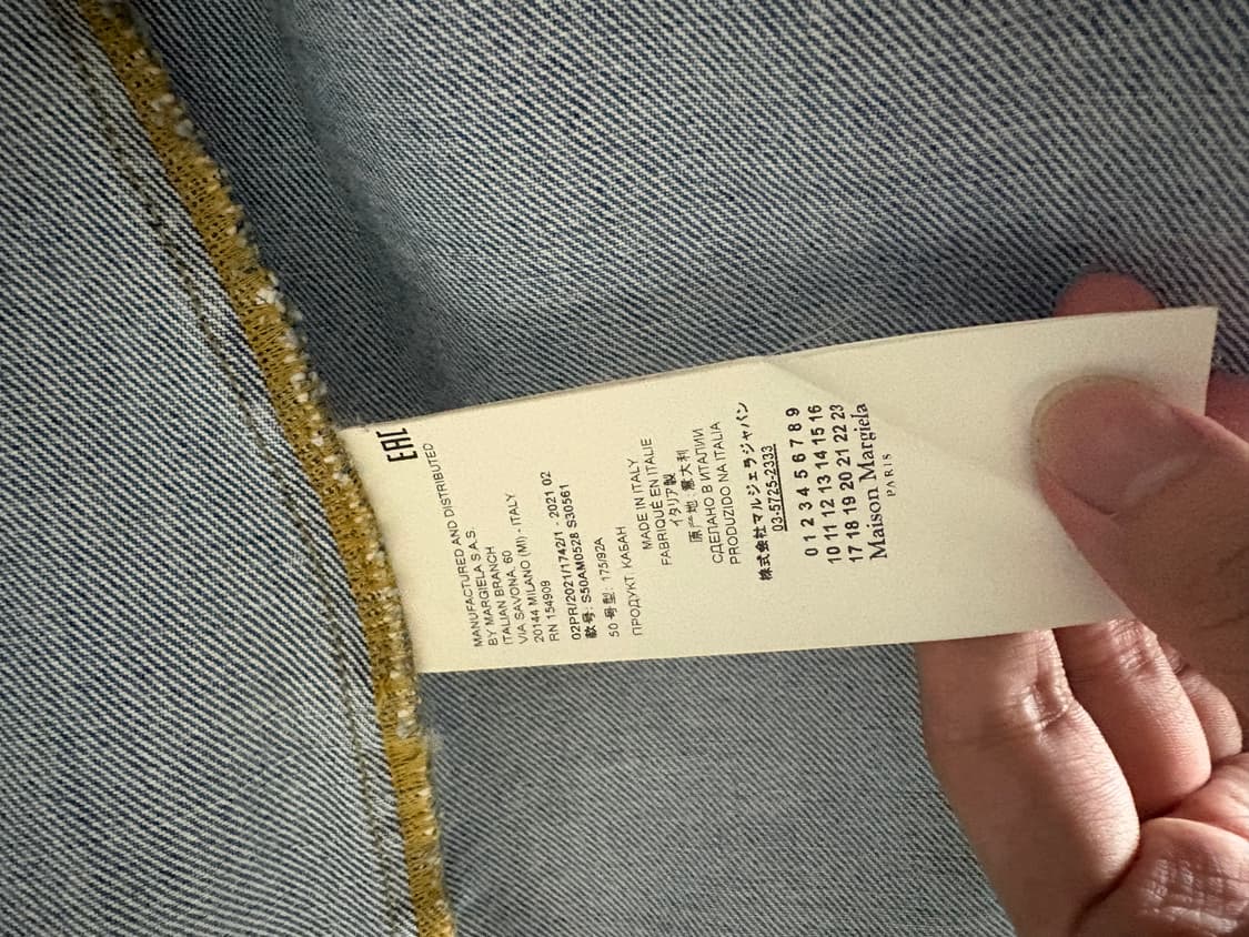 Maison margiela 메종 마르지엘라 카라리스 페인티드 데님자켓 상품이미지5