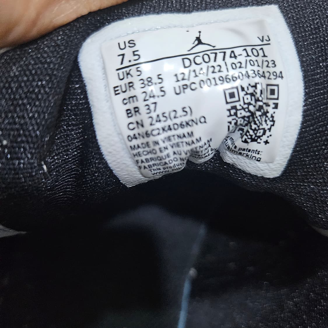 나이키 조던1로우 블랙앤화이트 (W) 245 상품이미지4