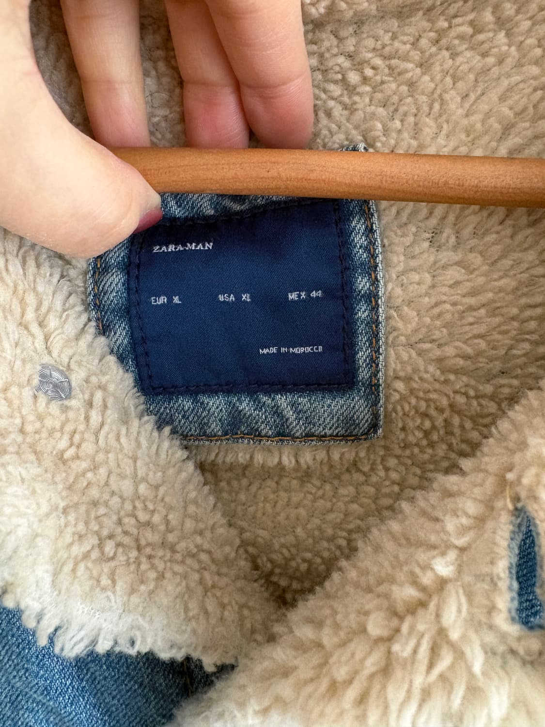 자라 ZARA MAN 쉐르파 데님 자켓 XL 상품이미지6