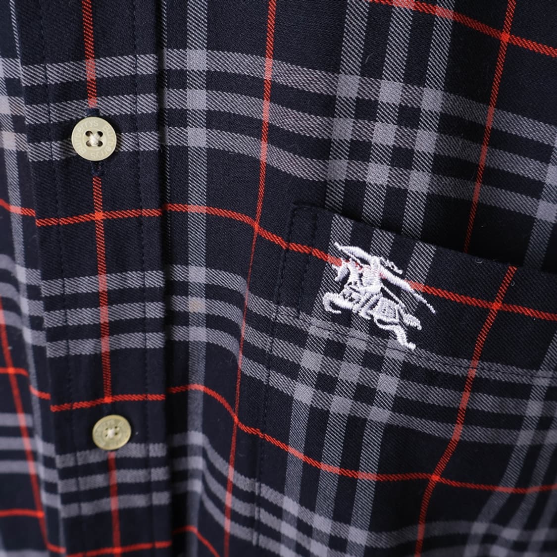 90/버버리 코튼 체크셔츠 상품이미지4