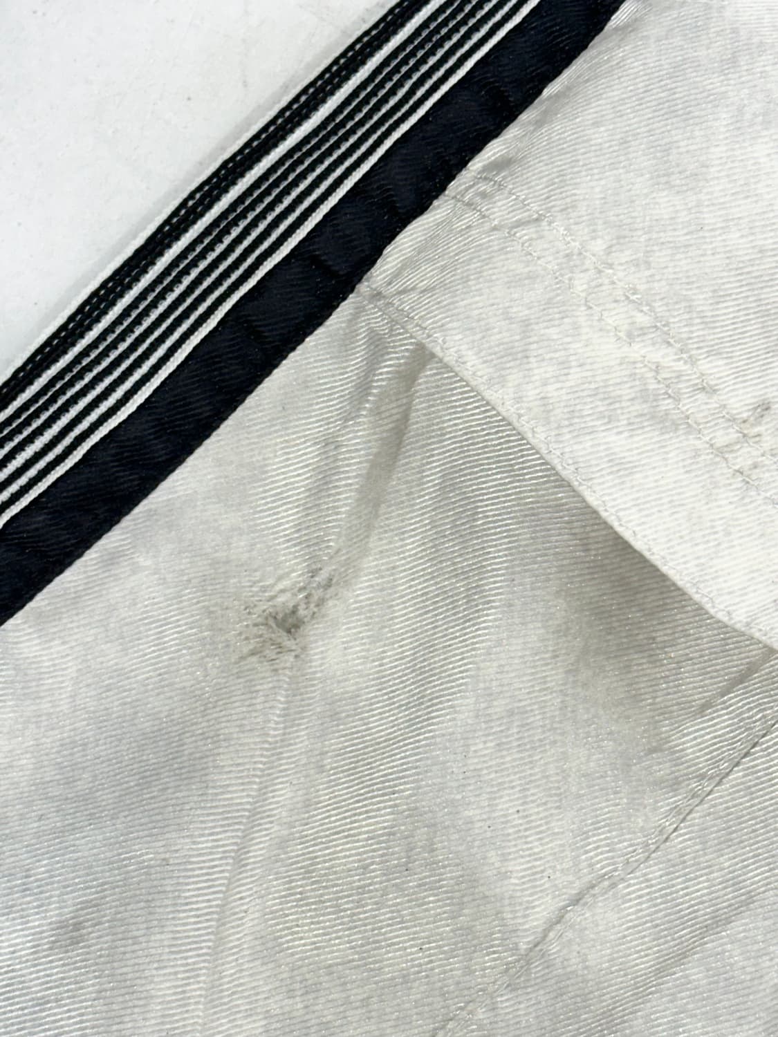 아식스 아이보리 와이드 블랙 사이드 라인 트랙 팬츠 추리닝 바지 상품이미지8