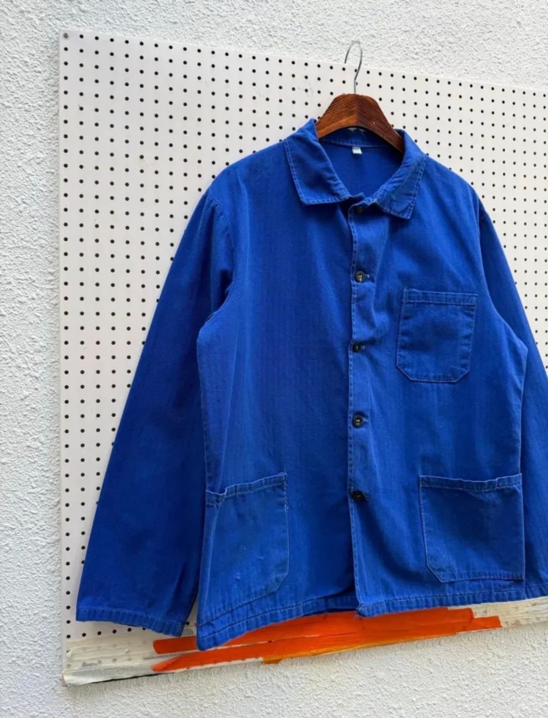 OLD VINTAGE WASHED BLUE HBT 헤링본 프렌치워크자켓 상품이미지5