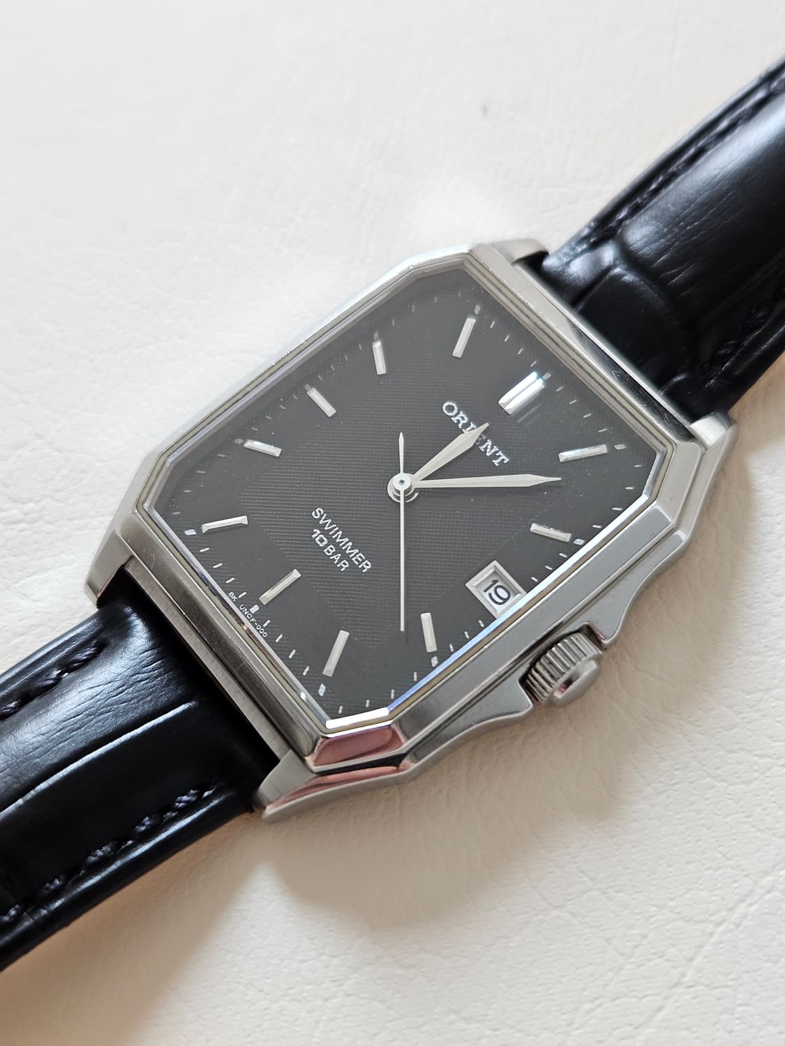 빈티지 오리엔트 스위머 검판 가죽 시계 상품이미지4