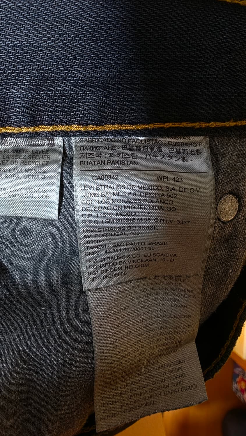 Levi's 569 Black Dyed 데님 팬츠 36/32 상품이미지5