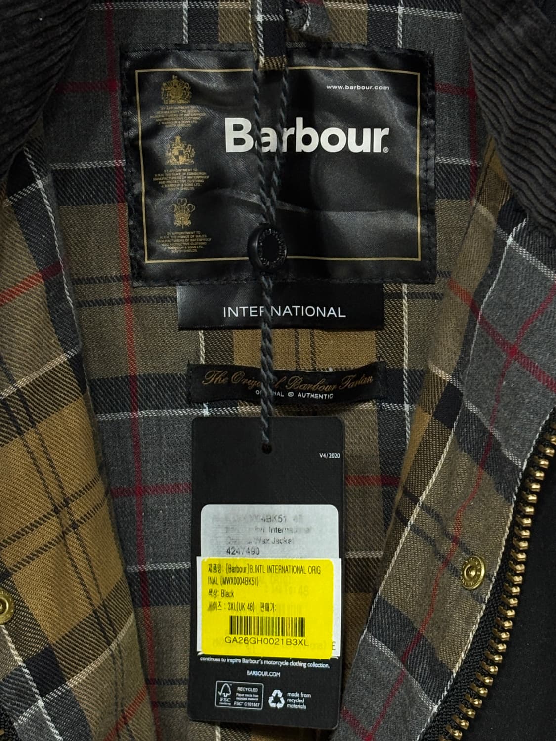 바버 인터네셔널 왁스자켓 48사이즈 상품이미지6