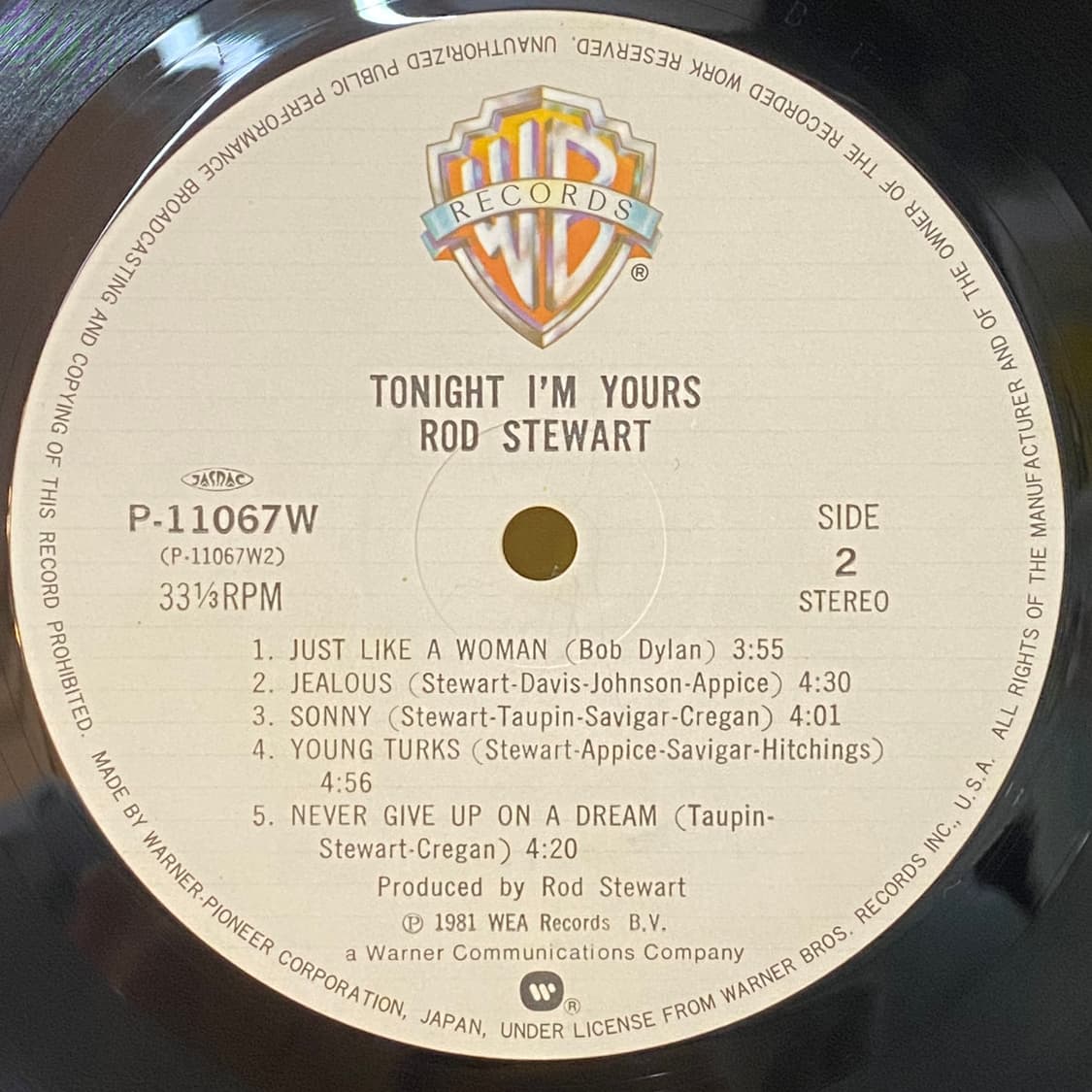 (LP-초민트시리즈) Rod Stewart - Tonight I'm Yo 상품이미지5