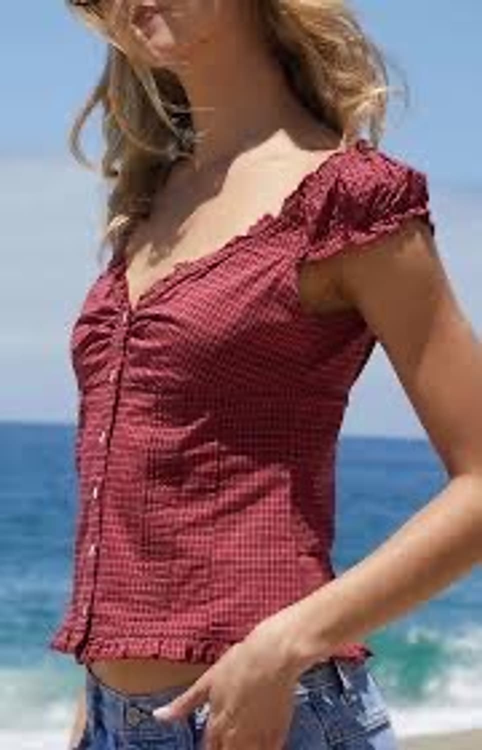 브랜디멜빌 체크 나시 블라우스 상품이미지2