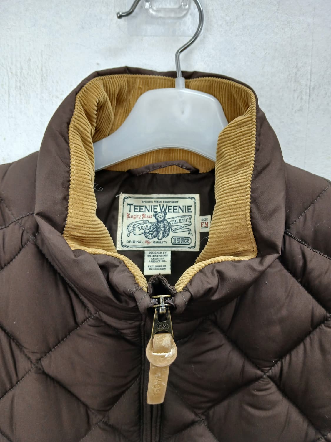 티니위니 퀼팅 조끼 브라운 90 S 상품이미지2