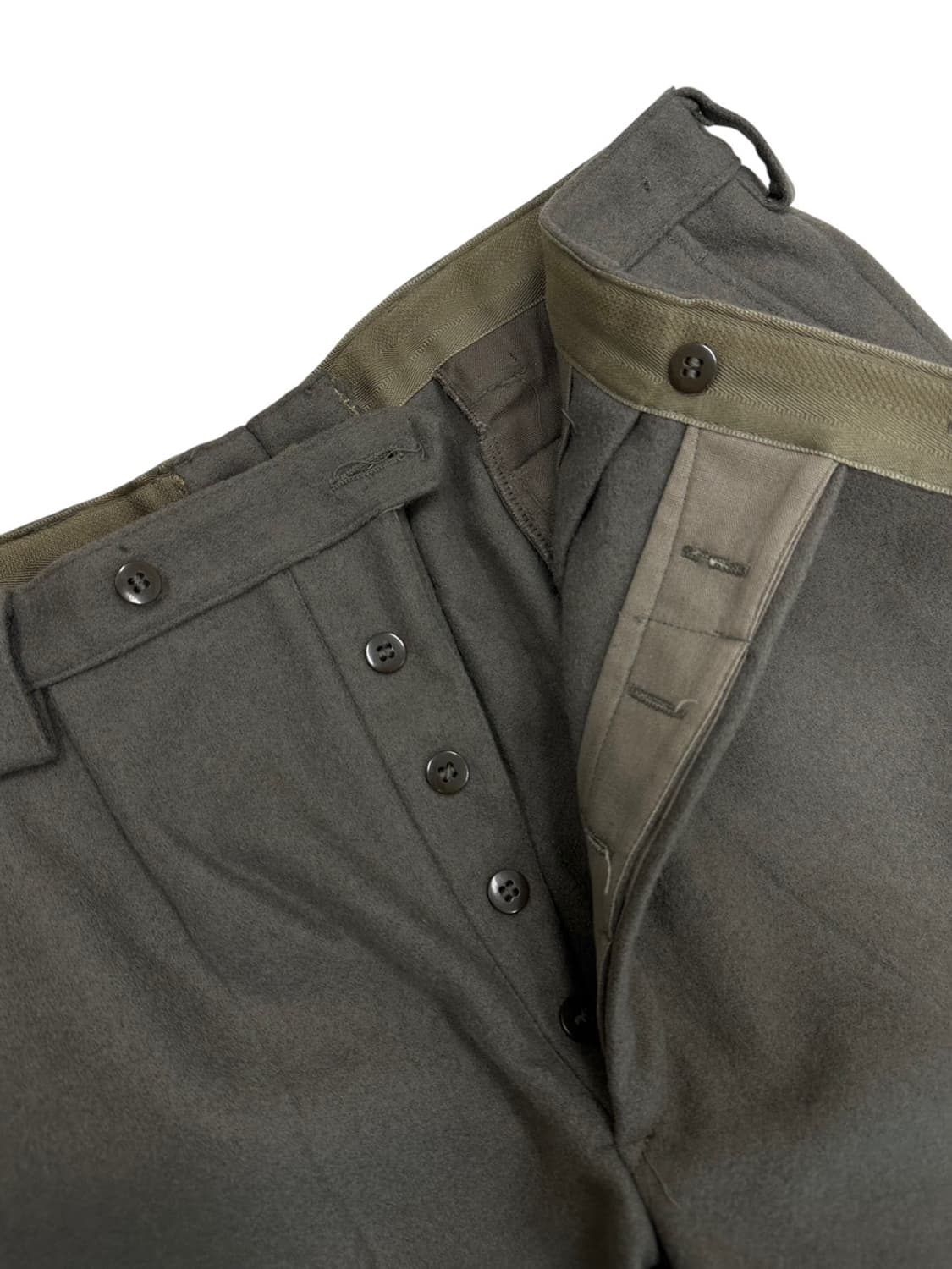 80s 동독 NVA 울 퍼티그팬츠 카키그레이 새상품 (36)  상품이미지3