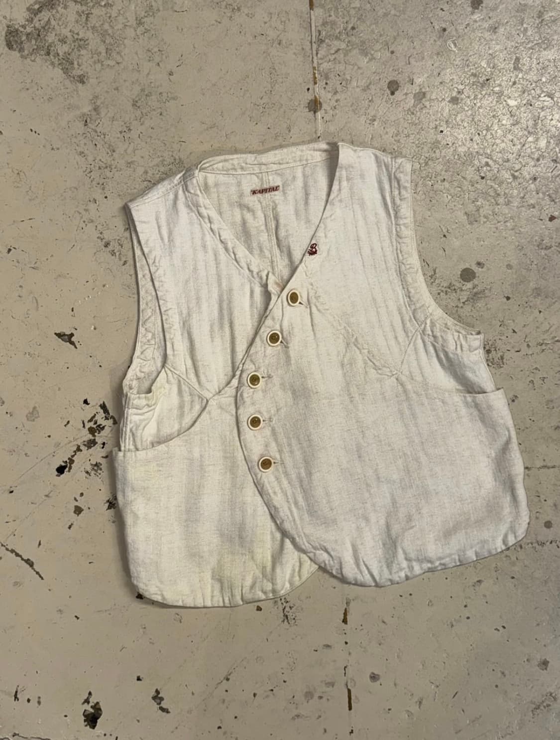 KAPITAL MELTON WOOL VEST 상품이미지1