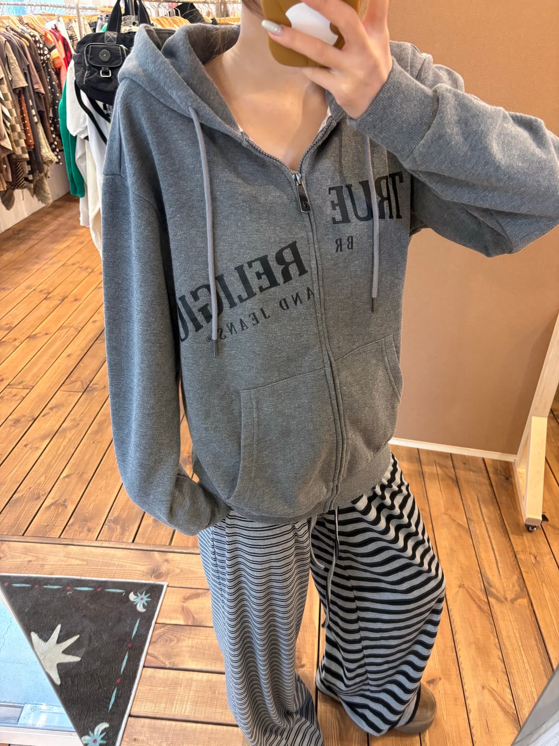 트루릴리젼 로고 후드집업 상품이미지1