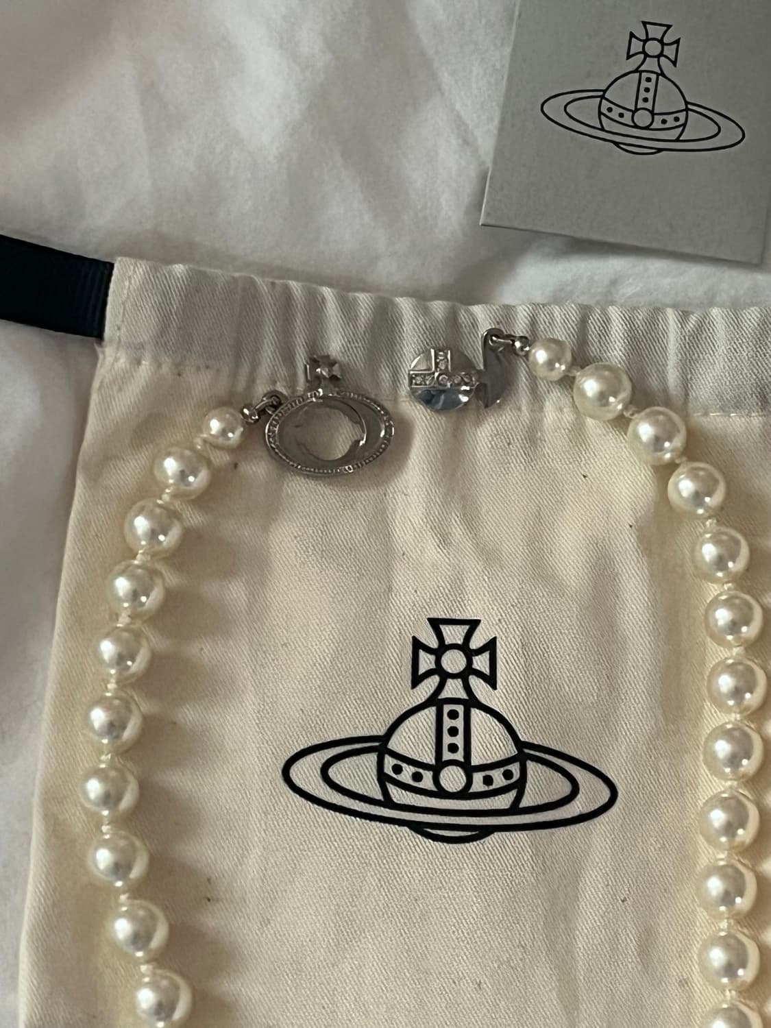 비비안웨스트우드 원 로우 펄 드롭 초커 목걸이 상품이미지6