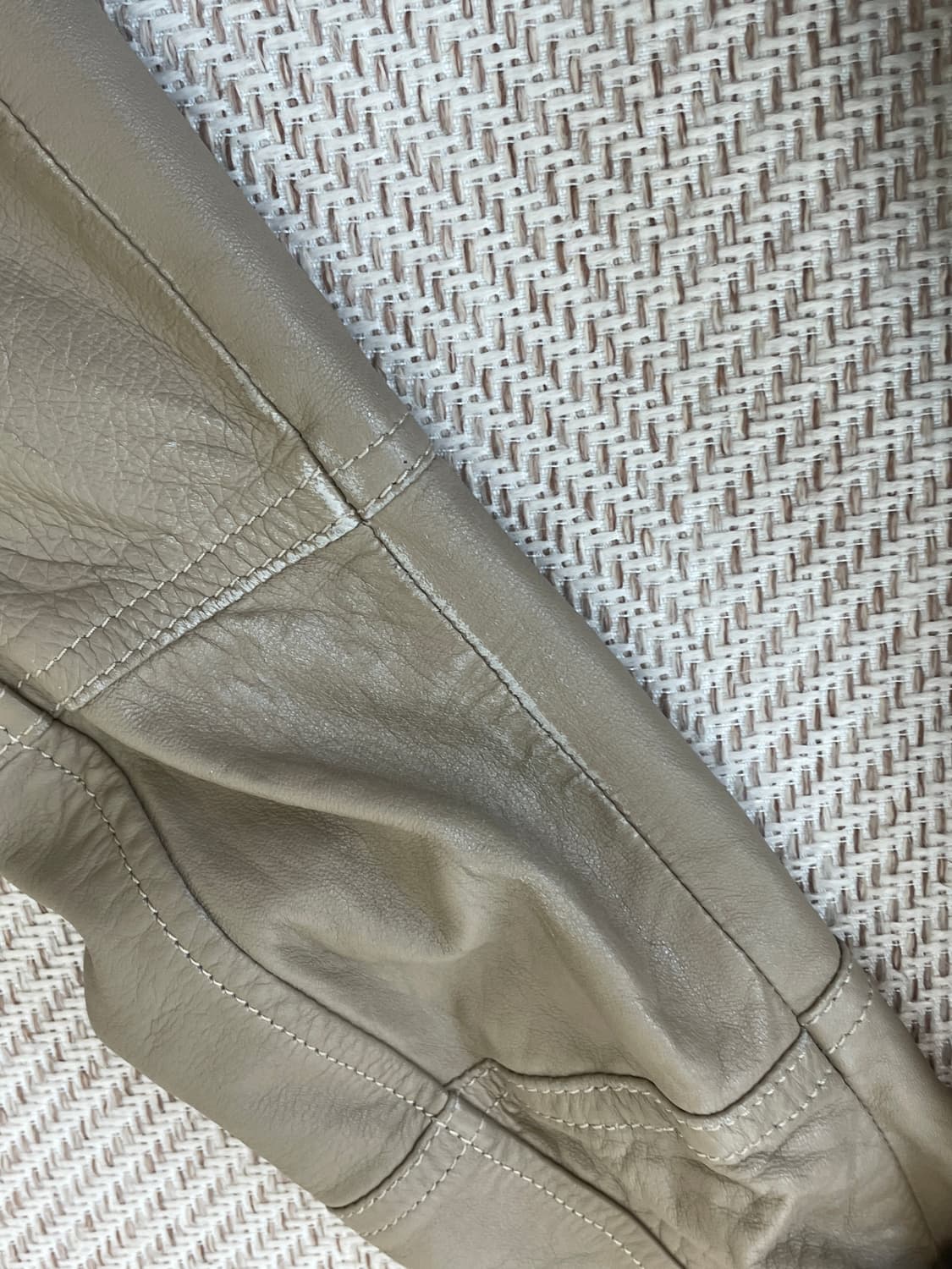 베아트리스 이태리 사선 집업 레더 재킷 y2k goa J03927 상품이미지9