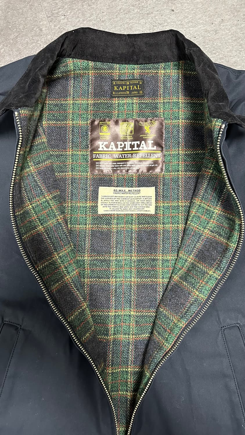 캐피탈 코튼 웨더 오일 코팅 드리즐리 자켓 L 상품이미지3